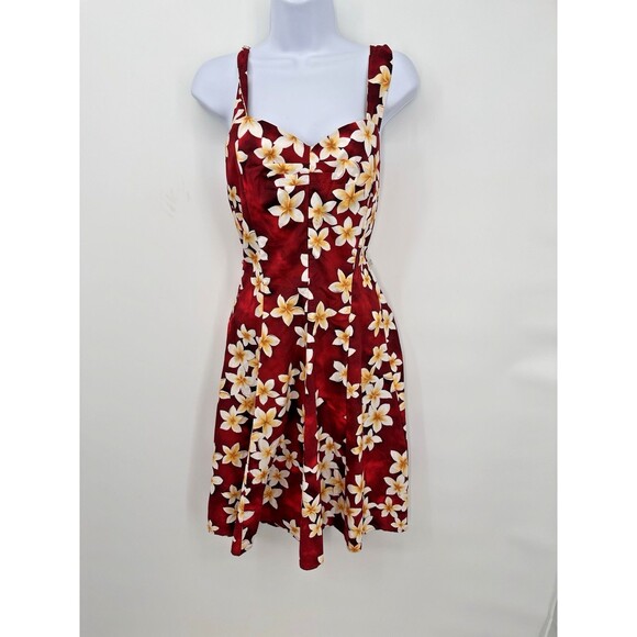 Vtg 80s Hawaiian Royal Creations Smocked Halter Pleated Bust Circle Sun Dress L - Picture 1 of 14